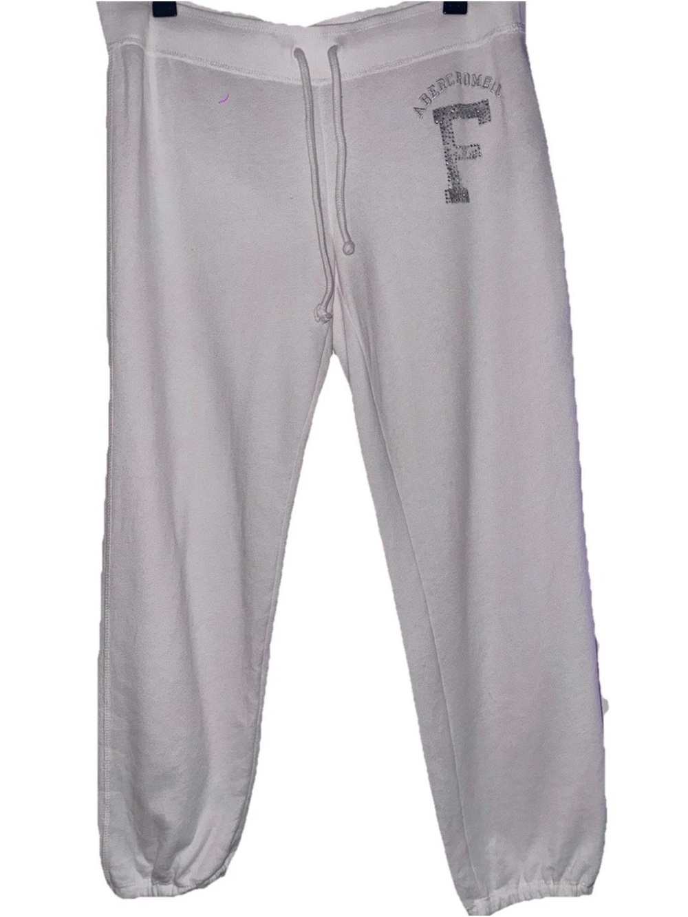 Vintage y2k Abercrombie & Fitch Rhinestone Jogger Sweatpants Cropped M